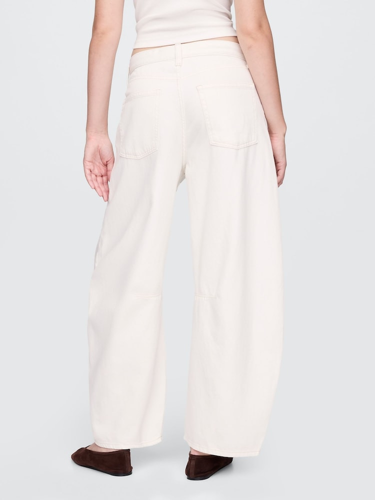 Wit - Gap UltraSoft jeans met hoge taille en hoefijzervormige pijpen - Image 3 of 9