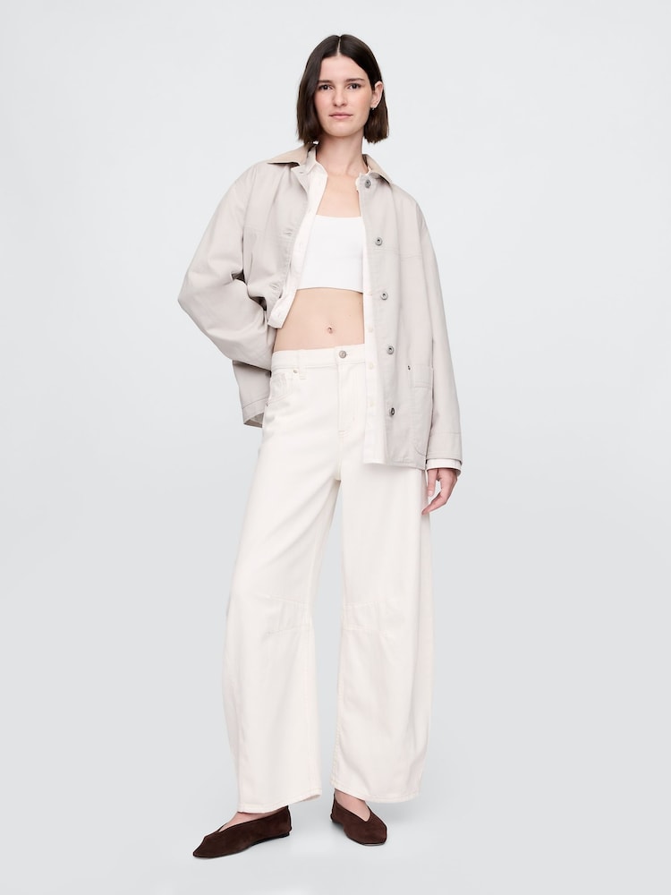 Wit - Gap UltraSoft jeans met hoge taille en hoefijzervormige pijpen - Image 5 of 9
