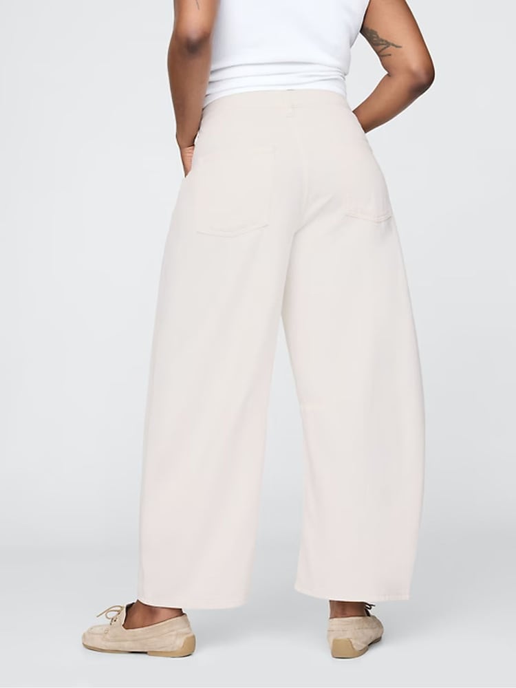 Wit - Gap UltraSoft jeans met hoge taille en hoefijzervormige pijpen - Image 6 of 9