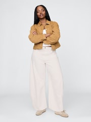 Wit - Gap UltraSoft jeans met hoge taille en hoefijzervormige pijpen - Image 7 of 9