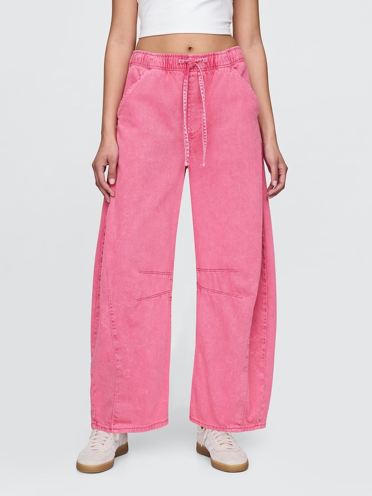 Gap Pink Mid Rise UltraSoft Easy Horseshoe Jeans - Image 1 of 7