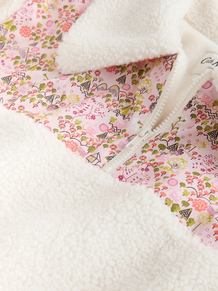 Cath Kidston Ecru Tiny Town Quarter Zip Borg Fleece Top - Image 6 of 6 Cath Kidston Ecru Tiny Town Quarter Zip Borg Fleece Top - Image 6 of 6