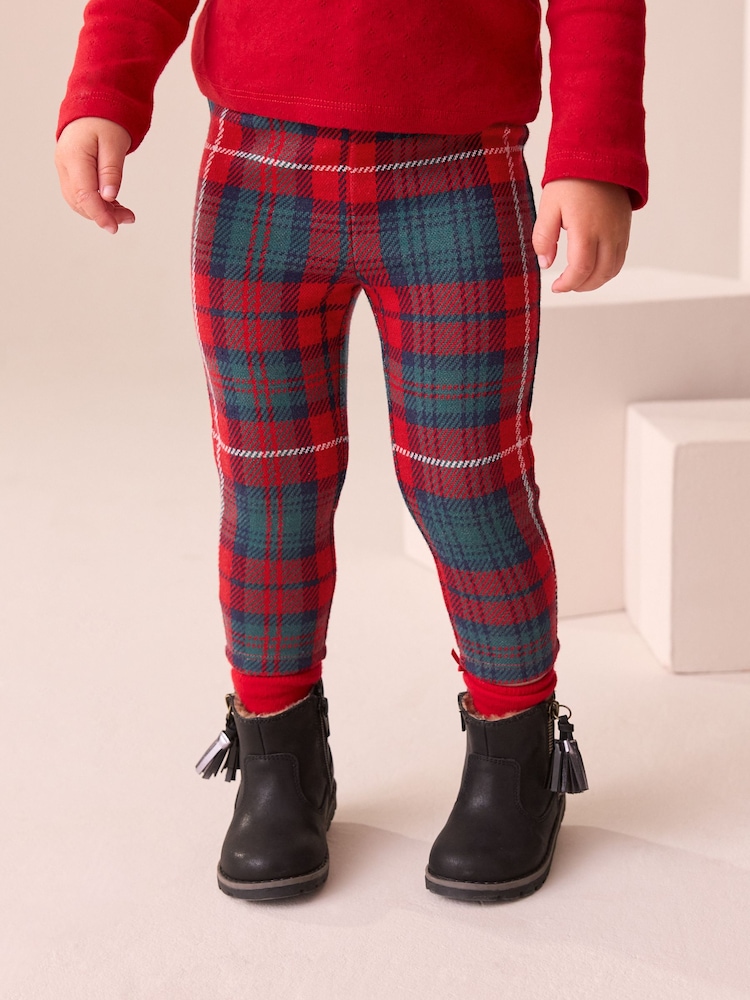 Red Check Leggings (3mths-7yrs) - Image 2 of 7