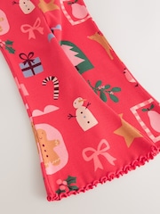 Red Santa Ribbed Flare Leggings (3mths-7yrs) - Image 8 of 8