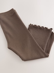 Chocolate Brown Rib Flare Leggings (3mths-7yrs) - Image 6 of 6