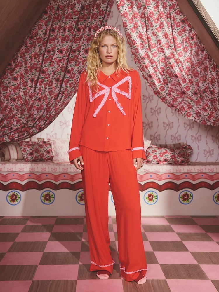 Cath Kidston praznična pentlja tkana viskoza pižama - Slika 1 iz 14 Cath Kidston praznična pentlja tkana viskoza pižama - Slika 1 iz 14