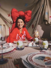 Cath Kidston Red Festive Bow Woven Viscose Pyjamas - Image 8 of 14