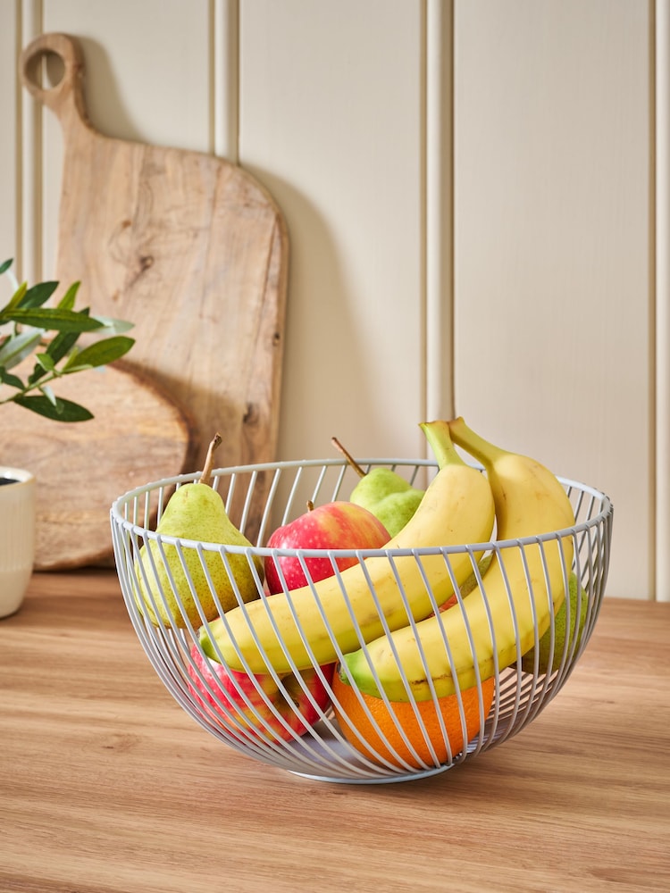 Grey Moderna Wire Fruit Bowl - Image 1 of 4 Grey Moderna Wire Fruit Bowl - Image 1 of 4