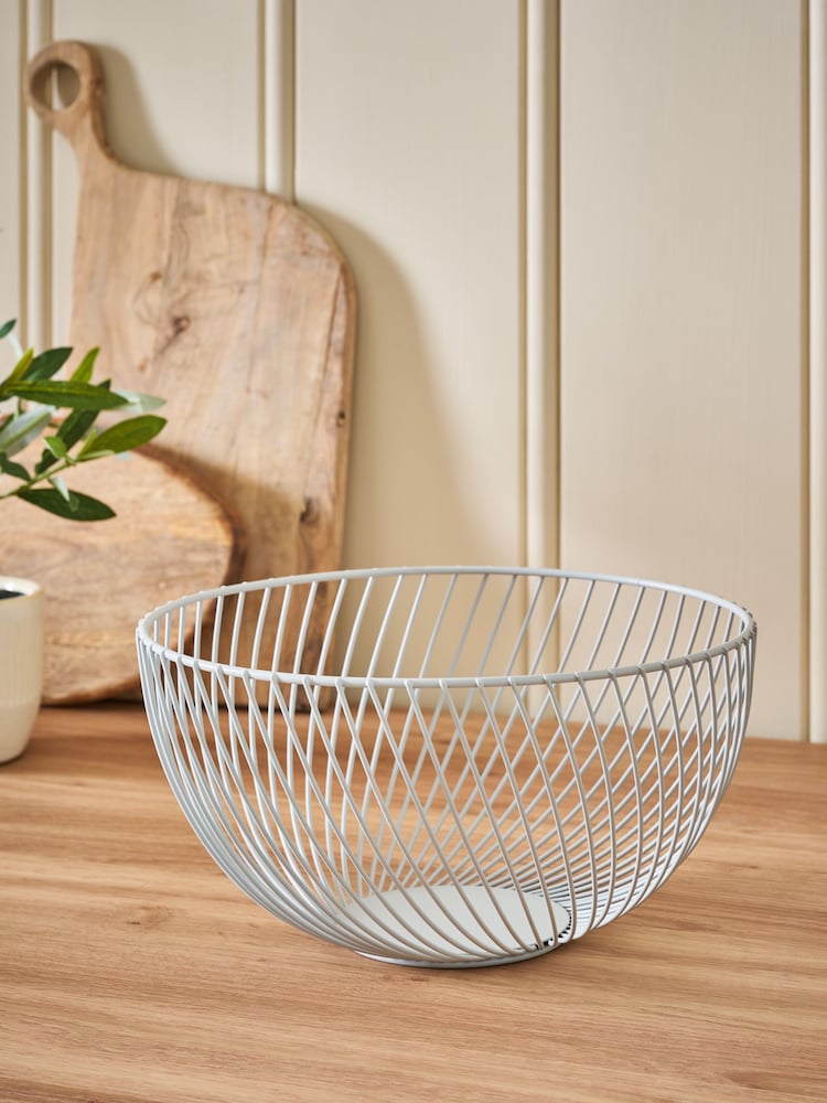 Grey Moderna Wire Fruit Bowl - Image 2 of 4 Grey Moderna Wire Fruit Bowl - Image 2 of 4