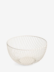Cream Moderna Wire Fruit Bowl - Image 4 of 4