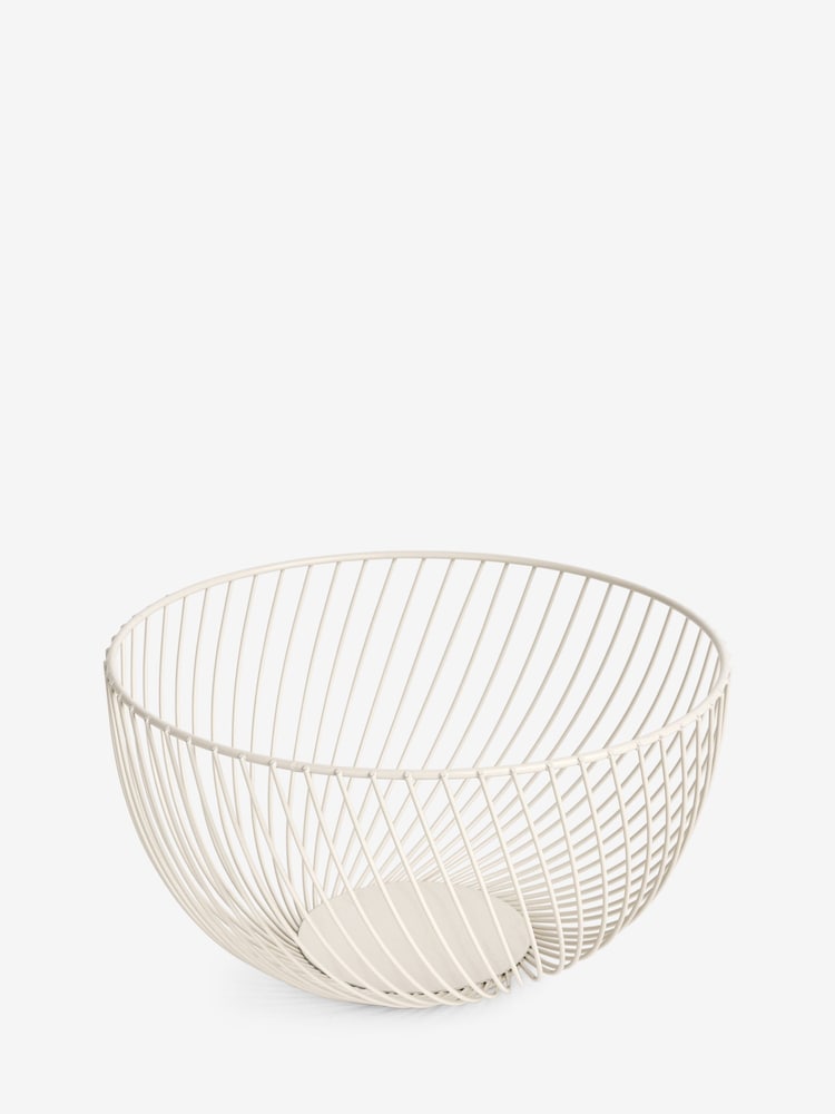 Cream Moderna Wire Fruit Bowl - Image 4 of 4