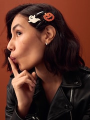 Orange/White Pumpkin and Ghost Hair Clips Pack - Image 8 of 9