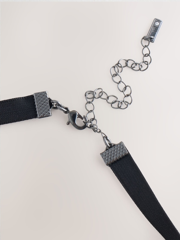 Negro - Halloween Boo Choker Necklace - Imagen 2 de 4