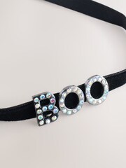 Negro - Halloween Boo Choker Necklace - Imagen 3 de 4