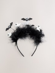 Black Halloween Flying Bat Hairband - Image 1 of 3