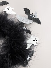 Black Halloween Flying Bat Hairband - Image 2 of 3
