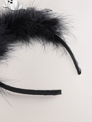 Black Halloween Flying Bat Hairband - Image 3 of 3