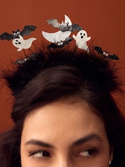 Black Halloween Flying Bat Hairband - Image 8 of 8