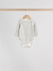Monochrome Long Sleeve Baby Bodysuits 5 Pack - Image 8 of 14