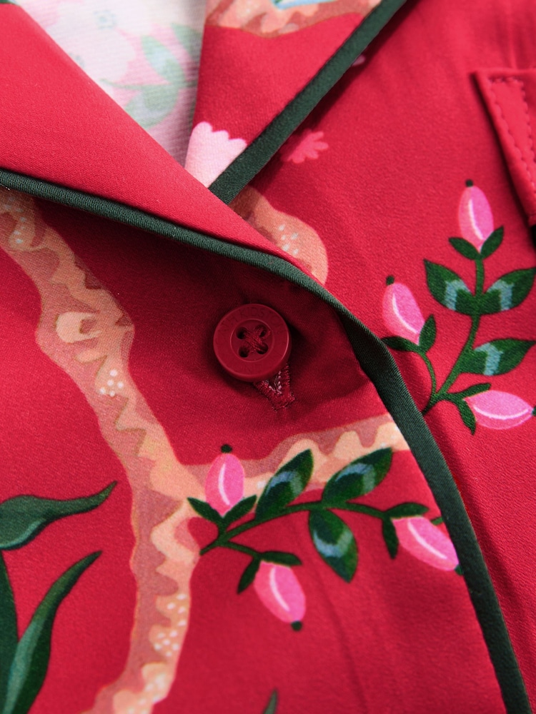 Cath Kidston Red Bird Print Button Through Pyjamas - Image 12 of 12 Cath Kidston Red Bird Print Button Through Pyjamas - Image 12 of 12