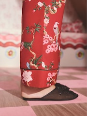 Cath Kidston Red Bird Print Button Through Pyjamas - Image 8 of 12