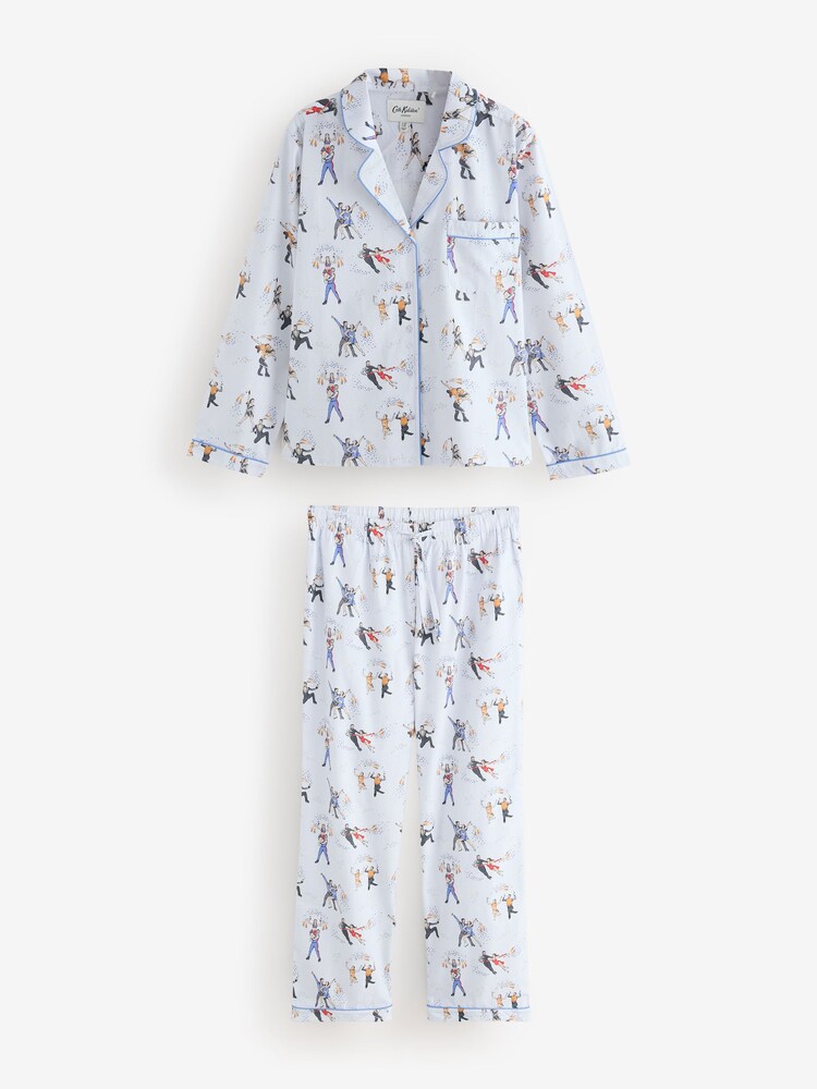 Cath Kidston Blue Lilah and Lewis Button Through Pyjamas - Image 1 of 6