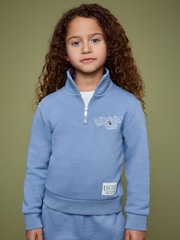 Reiss Blue 13-14 yrs SmileyWorld | Reiss Half-Zip Sweatshirt Unisex Fit - Image 2 of 7
