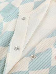 Multi Coloured Checkerboard Baby Sleepsuits 3 Pack (0mths-2yrs) - Image 9 of 16