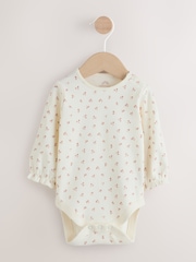 Pink Embroidered Baby Cord Pinafore Long Sleeve Bodysuit & Tights Set (0mths-2yrs) - Image 3 of 7