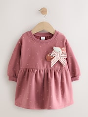 Rose Pink Deer Embellished Sweat Dress (3mths-7yrs) - Image 5 of 8