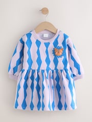 Blue/Lilac Fox Sweat Dress (3mths-7yrs) - Image 1 of 4