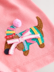 Pink Christmas Embellished Sweat Dress (3mths-7yrs) - Image 7 of 8