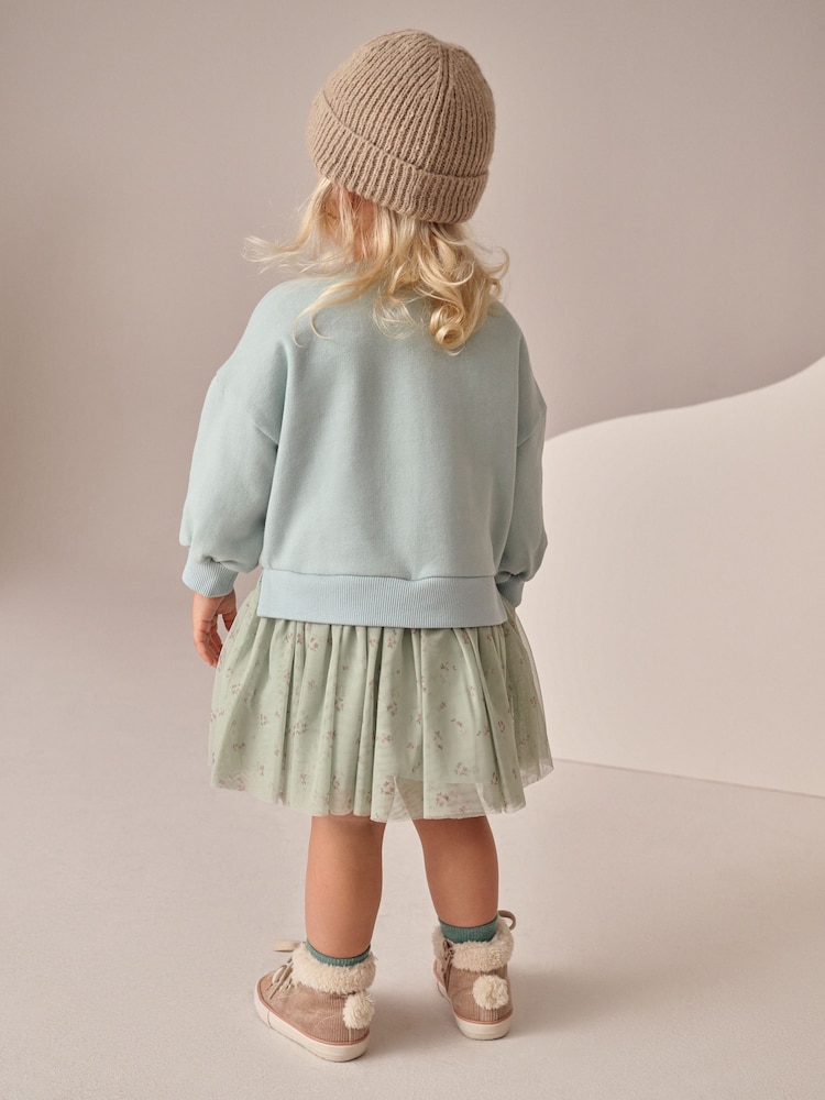 Blue Bunny Sweat Party Dress (3mths-7yrs) - Image 2 of 4