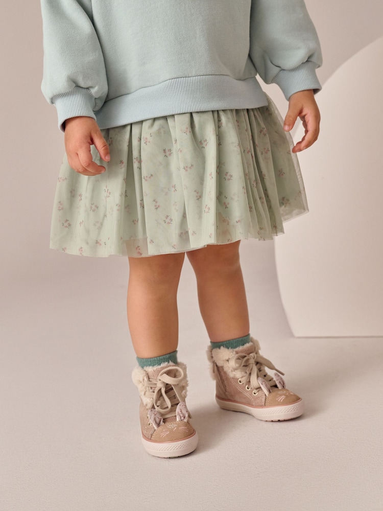 Blue Bunny Sweat Party Dress (3mths-7yrs) - Image 4 of 4