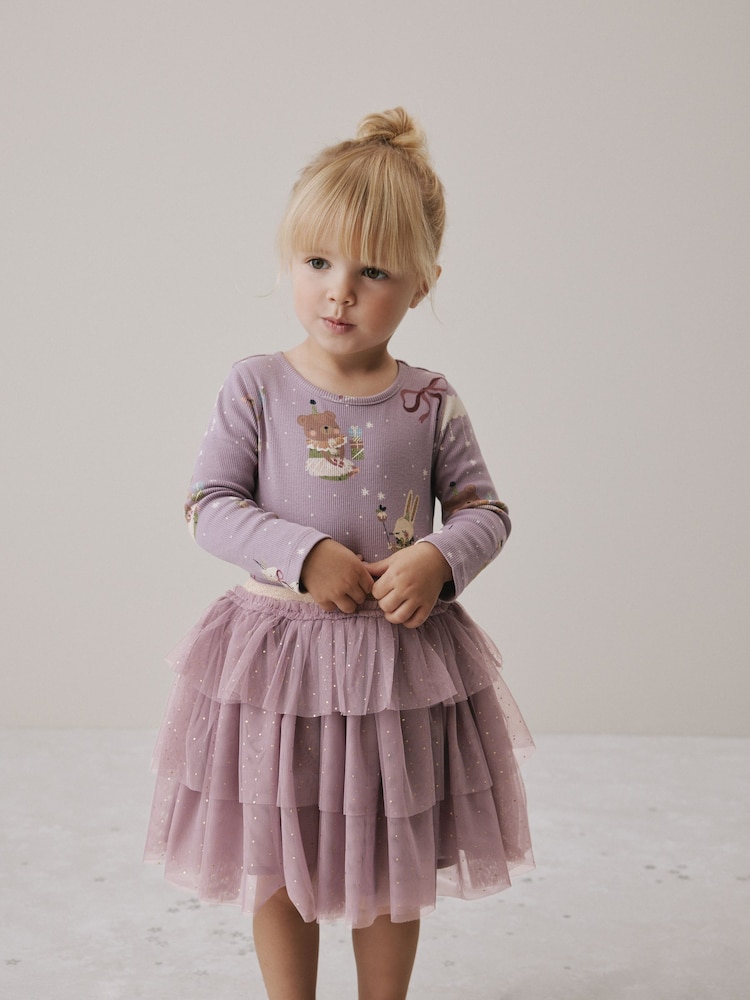 Purple Chracter Tutu Skirt Party Dress (3mths-7yrs) - Image 1 of 8