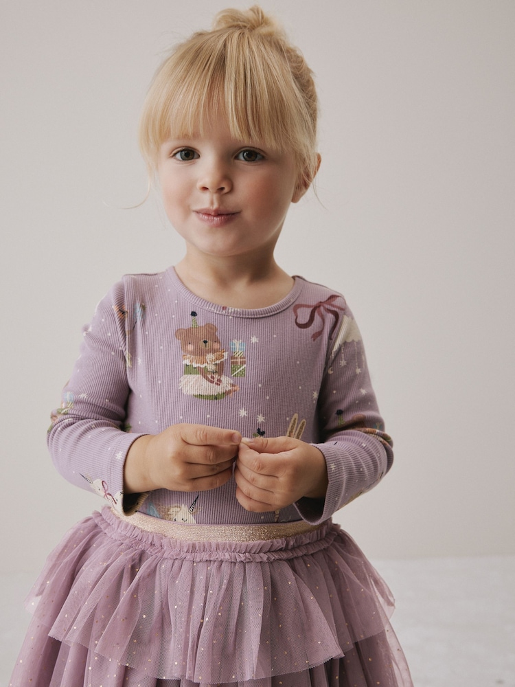 Purple Chracter Tutu Skirt Party Dress (3mths-7yrs) - Image 2 of 8