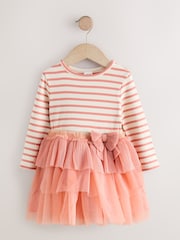 Pink Bow Long Sleeve Tutu Dress (3mths-7yrs) - Image 1 of 4