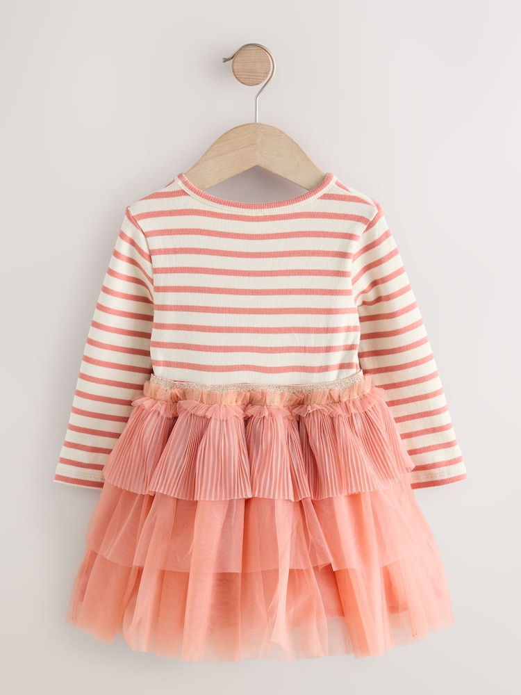 Pink Bow Long Sleeve Tutu Dress (3mths-7yrs) - Image 2 of 4