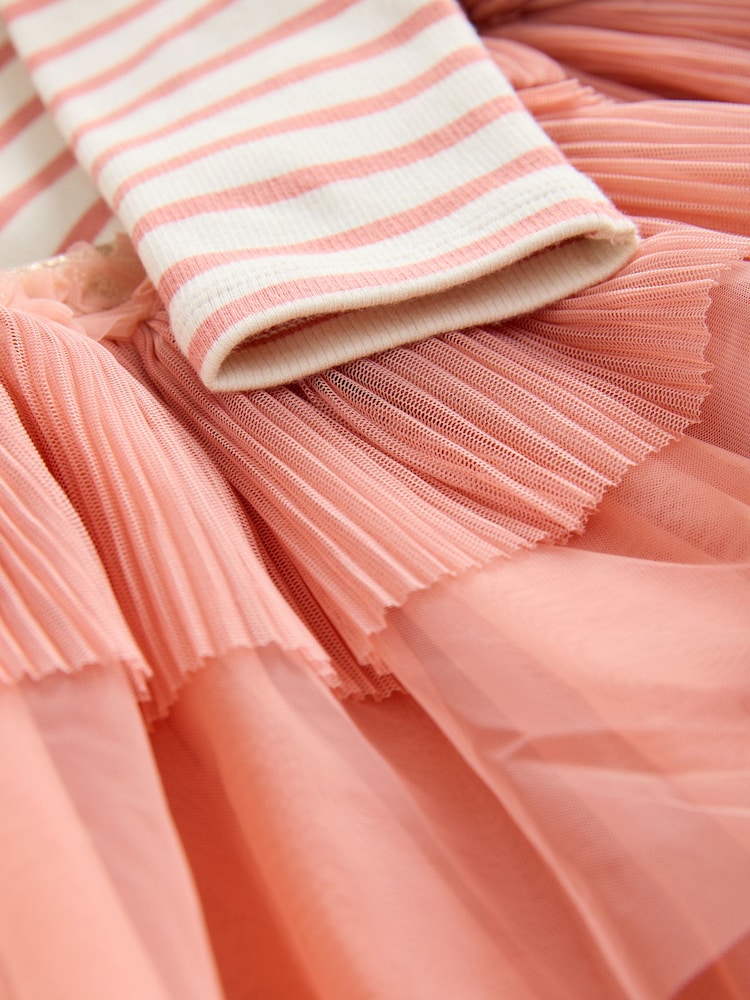 Pink Bow Long Sleeve Tutu Dress (3mths-7yrs) - Image 4 of 4