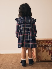 Navy Teddy Bear Long Sleeve Collared Dress (3mths-7yrs) - Image 3 of 4