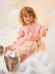Pink Christmas Long Sleeve Top and Skirt Set (3mths-7yrs) - Image 2 of 9