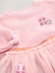 Pink Christmas Long Sleeve Top and Skirt Set (3mths-7yrs) - Image 8 of 9