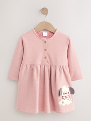Pink Dog Brushed Sweat Dress (3mths-7yrs) - Image 5 of 8