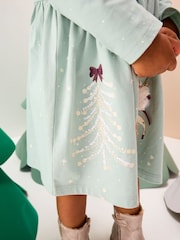 Blue Long Sleeve Christmas Character Dress (3mths-7yrs) - Image 5 of 5