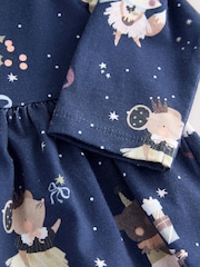 Navy Character Long Sleeve Christmas Dress (3mths-7yrs) - Image 6 of 7