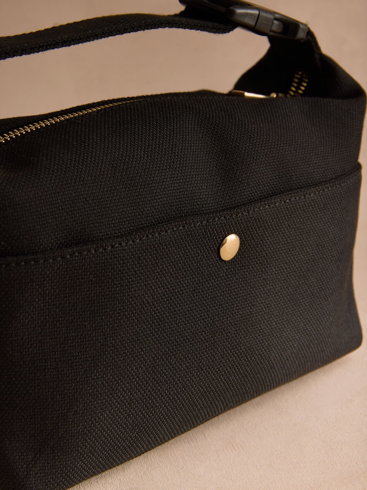 Cath Kidston Black Mushroom Clip Top Travel Bag - Image 4 of 4