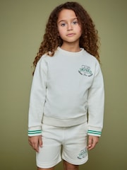 Reiss White 9-13 yrs SmileyWorld | Reiss Logo Sweatshirt Unisex Fit - Image 1 of 8