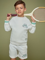 Reiss White 9-13 yrs SmileyWorld | Reiss Logo Sweatshirt Unisex Fit - Image 3 of 8