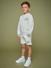 Reiss White 9-13 yrs SmileyWorld | Reiss Logo Sweatshirt Unisex Fit - Image 4 of 8