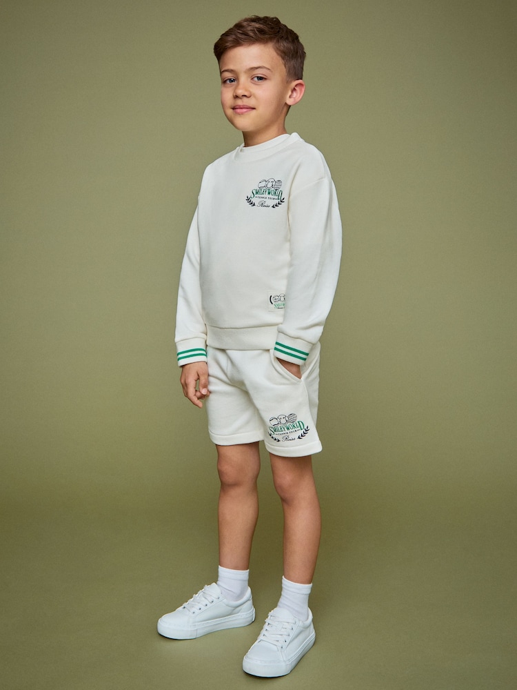 Reiss SmileyWorld | Reiss Logo Sweatshirt Unisex Fit - Image 4 of 8